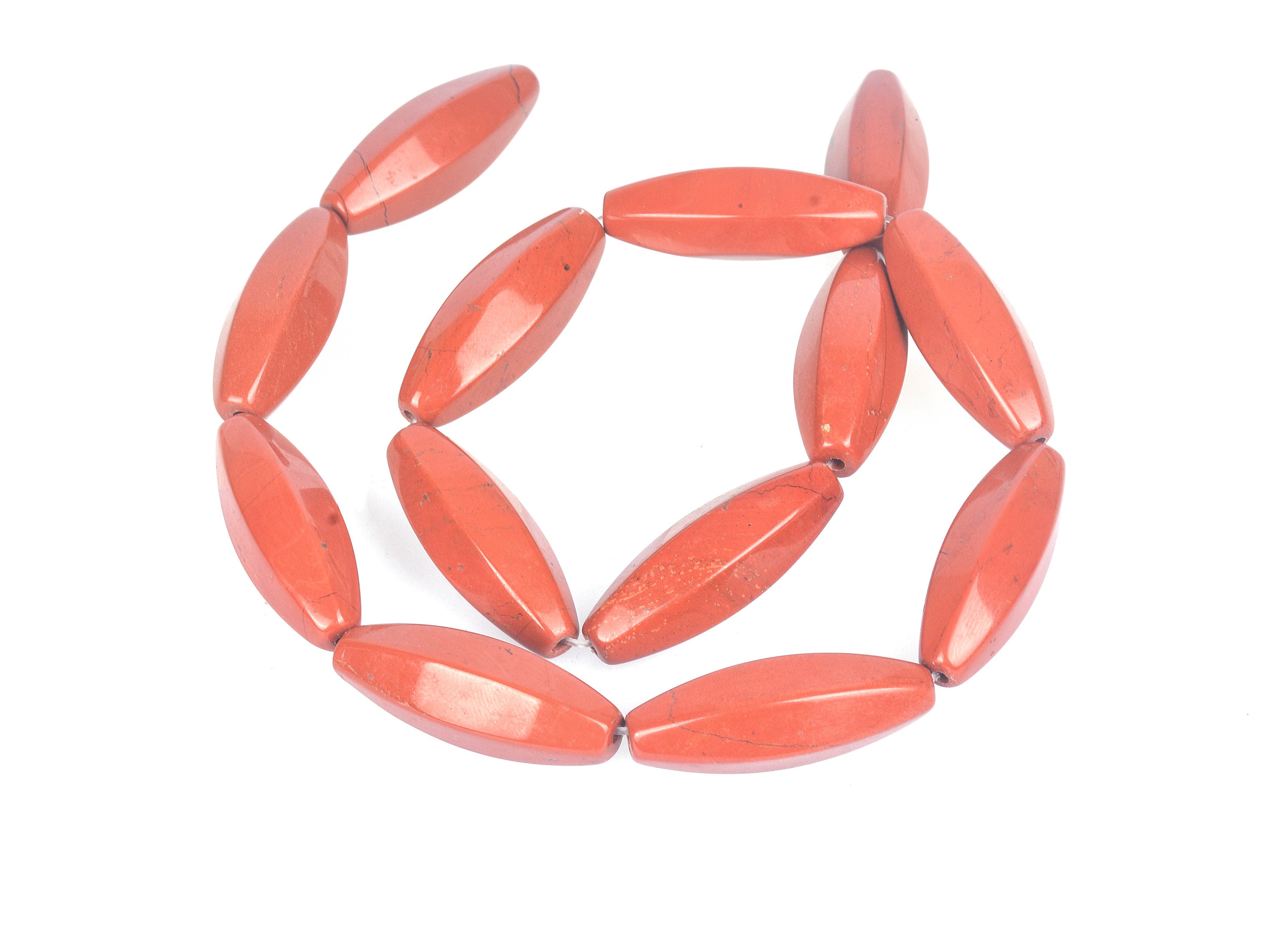 Red Jasper Faceted Hexagon Bicone Beads, Red Pointed Gemstone Beads, Rice Beads, Bracelet Necklace Making Beads, Brick-red Jasper Stone Red Jasper Faceted Hexagon Bicone Beads, Red Pointed Gemstone Beads, Rice Beads, Bracelet Necklace Making Beads, Brick-red Jasper Stone