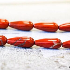 M/ Red Jasper 9x22mm/ 6x16mm Teardrop Beads 15.5" strand Natural Jasper gemstone beads For Earring, Crafts, Jewelry Designs Making M/ Red Jasper 9x22mm/ 6x16mm Teardrop Beads 15.5" strand Natural Jasper gemstone beads For Earring, Crafts, Jewelry Designs Making