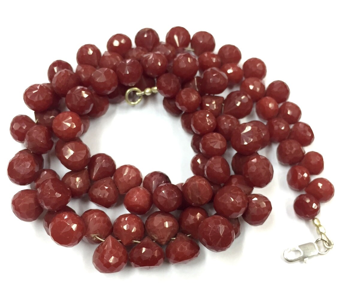 Natural Faceted Red Jasper Onion Beads 9-11 Mm Onion Shape Gemstone Beads 18" Strand Top Quality Natural Faceted Red Jasper Onion Beads 9-11 Mm Onion Shape Gemstone Beads 18" Strand Top Quality