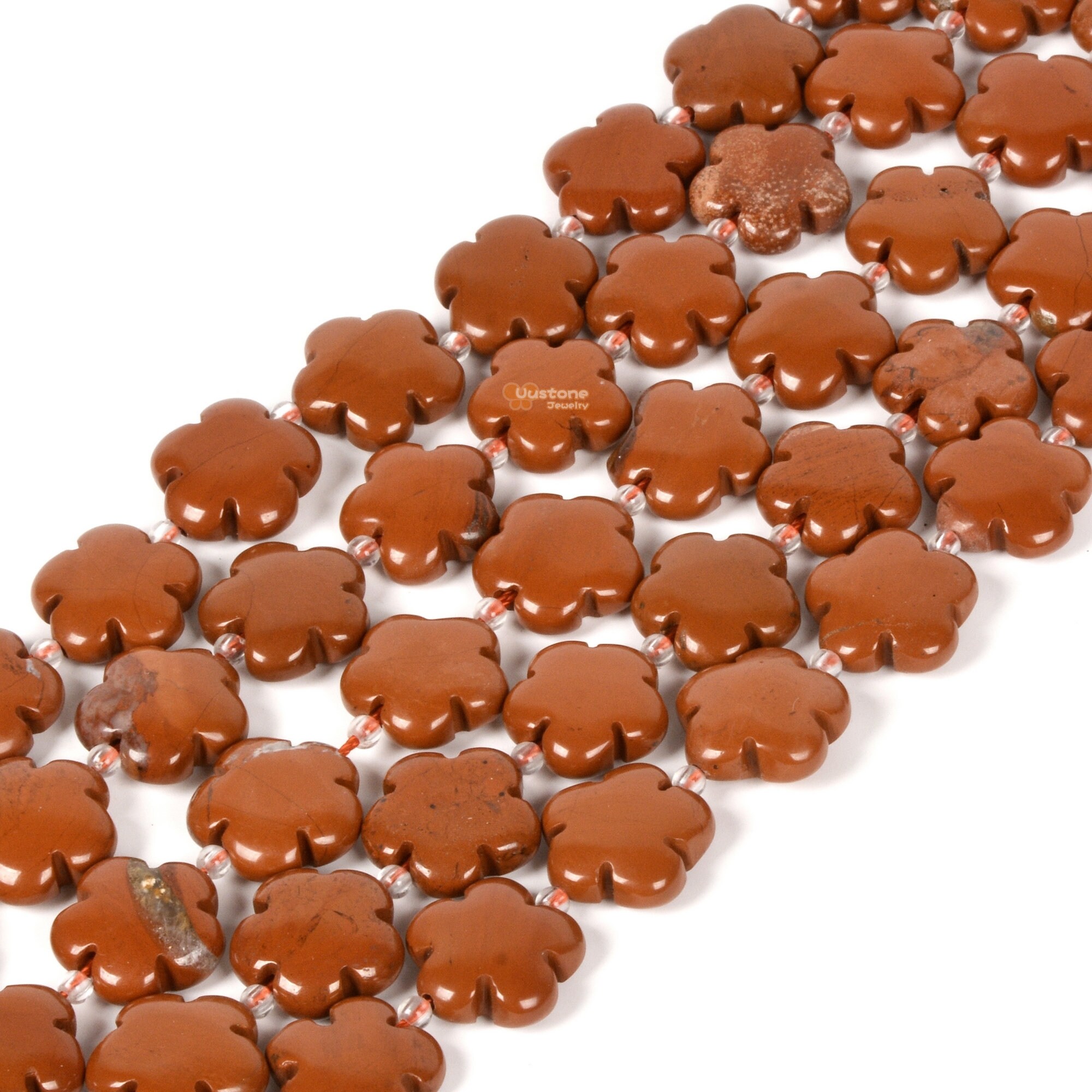 Red Jasper Natural Gemstone Flower Shape Beads Strand 15mm Crystal Drilled Spacer Beads Flower Power Energy Stone Loose Beads 15.5" Red Jasper Natural Gemstone Flower Shape Beads Strand 15mm Crystal Drilled Spacer Beads Flower Power Energy Stone Loose Beads 15.5"