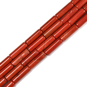 Natural Red Jasper Cylinder Tube Beads Size 4x13mm 15.5'' Strand