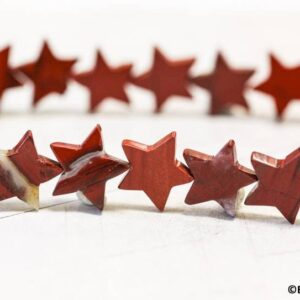 Xl/ Red Jasper 20mm/ 18mm Star Beads 16" Strand Size Varies Natural Jasper Gemstone Beads For Jewelry Making