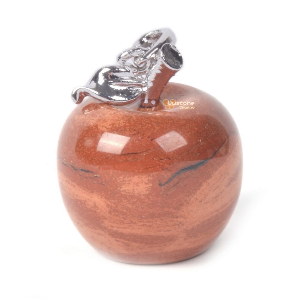 Carved Natural Red Jasper Gemstone Cute Exquisite Apple Pendant Fashion Gift Jewelry Making