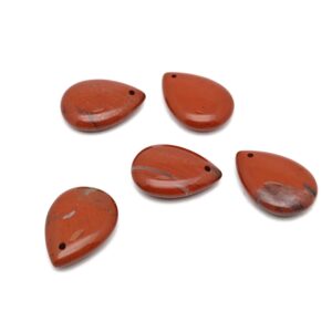 Red Jasper Dainty Drop Crystal Pendants - Gemstone Necklace Pendant - Luxury Jewelry - DIY Jewelry Making - NC1524