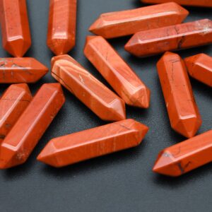 Red Jasper Double Terminated Point Beads,for Diy/jewelry Making Beads,no Hole Pendants,double Point Beads,meditation Point Beads.
