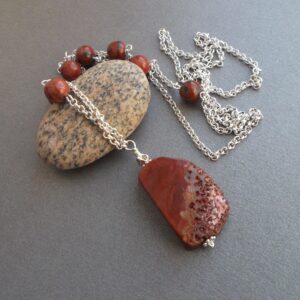 Red Jasper Druzy Pendant Necklace Red Jasper Druzy Pendant Necklace
