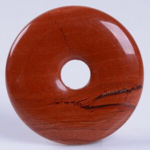 g0115 30mm Red Jasper donut gemstone pendant focal bead