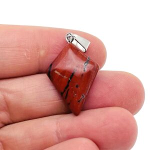 Red Jasper Gemstone for Pendant - Triangle Geometric Gemstone Pendant - Natural Gemstone Jewelry - For Women Lucky Pendant - NC1336