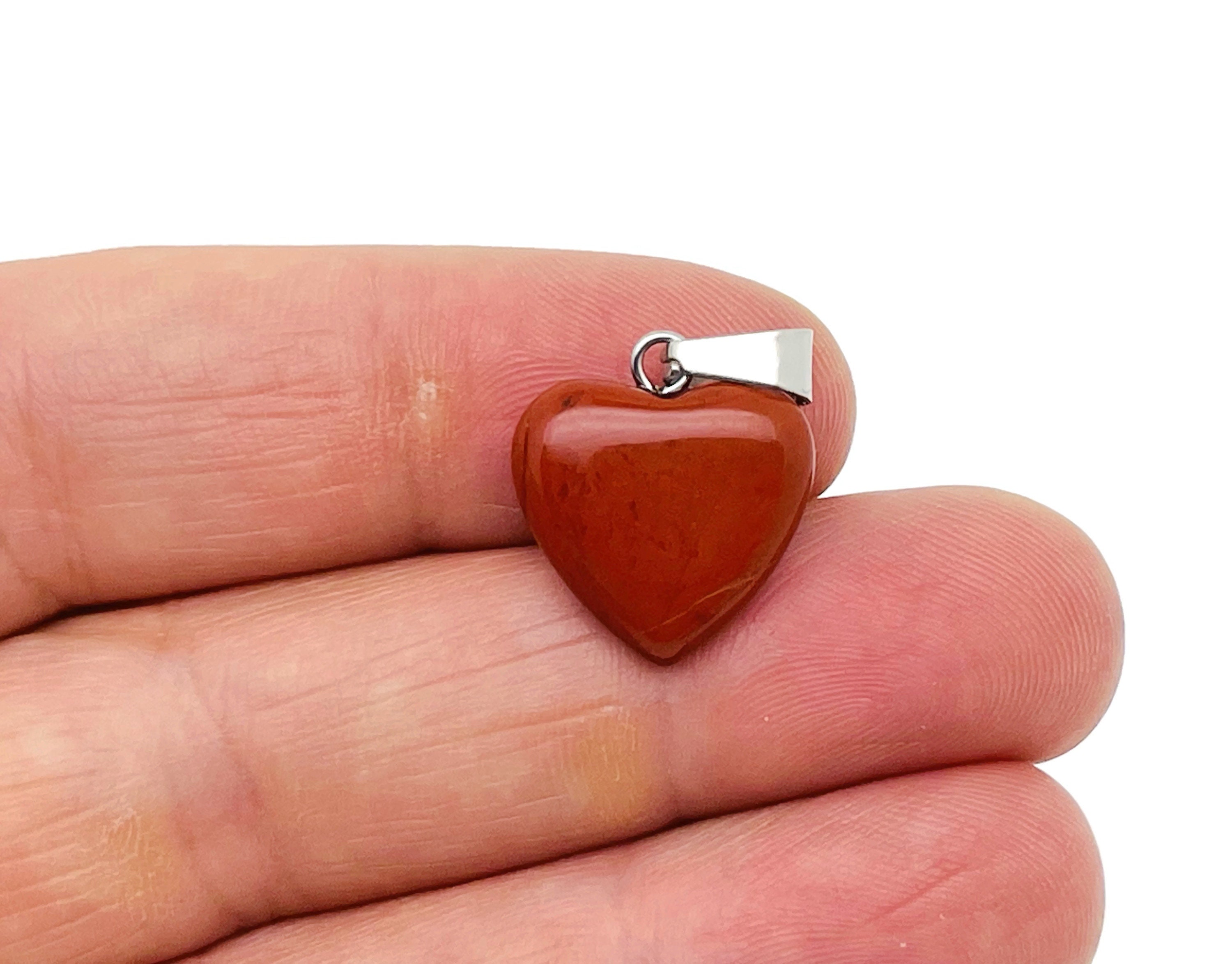 Red Jasper Heart Pendant - Crystals Pendant Healing - Mini Crystal Pendant - Gifts - Hnc1021 Red Jasper Heart Pendant - Crystals Pendant Healing - Mini Crystal Pendant - Gifts - Hnc1021