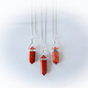 Red Jasper Necklace Sterling Silver • Red Jasper Pendant • Genuine Red Jasper