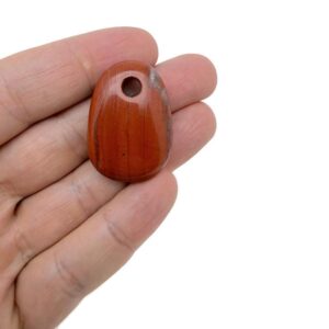 Red Jasper Oval Crystal Pendant – Natural Stone Jewelry Making Bead - NC1896