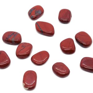 Red Jasper Slab Crystal - Flat Disk Stone – Pendant Crystal - Worry Stone - Healing Crystals – 0.8"-1.1" - FL1027
