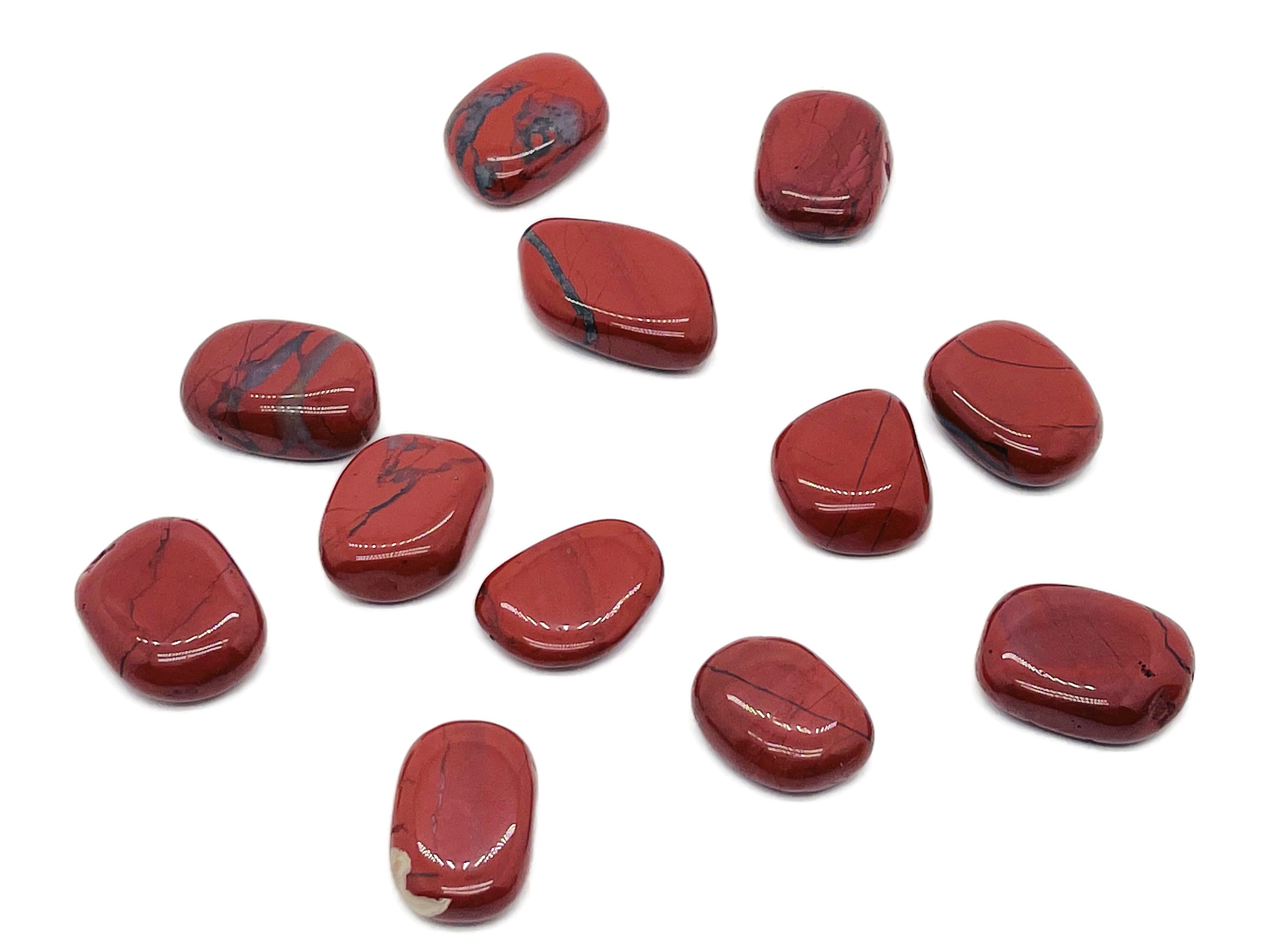 Red Jasper Slab Crystal - Flat Disk Stone – Pendant Crystal - Worry Stone - Healing Crystals – 0.8"-1.1" - Fl1027