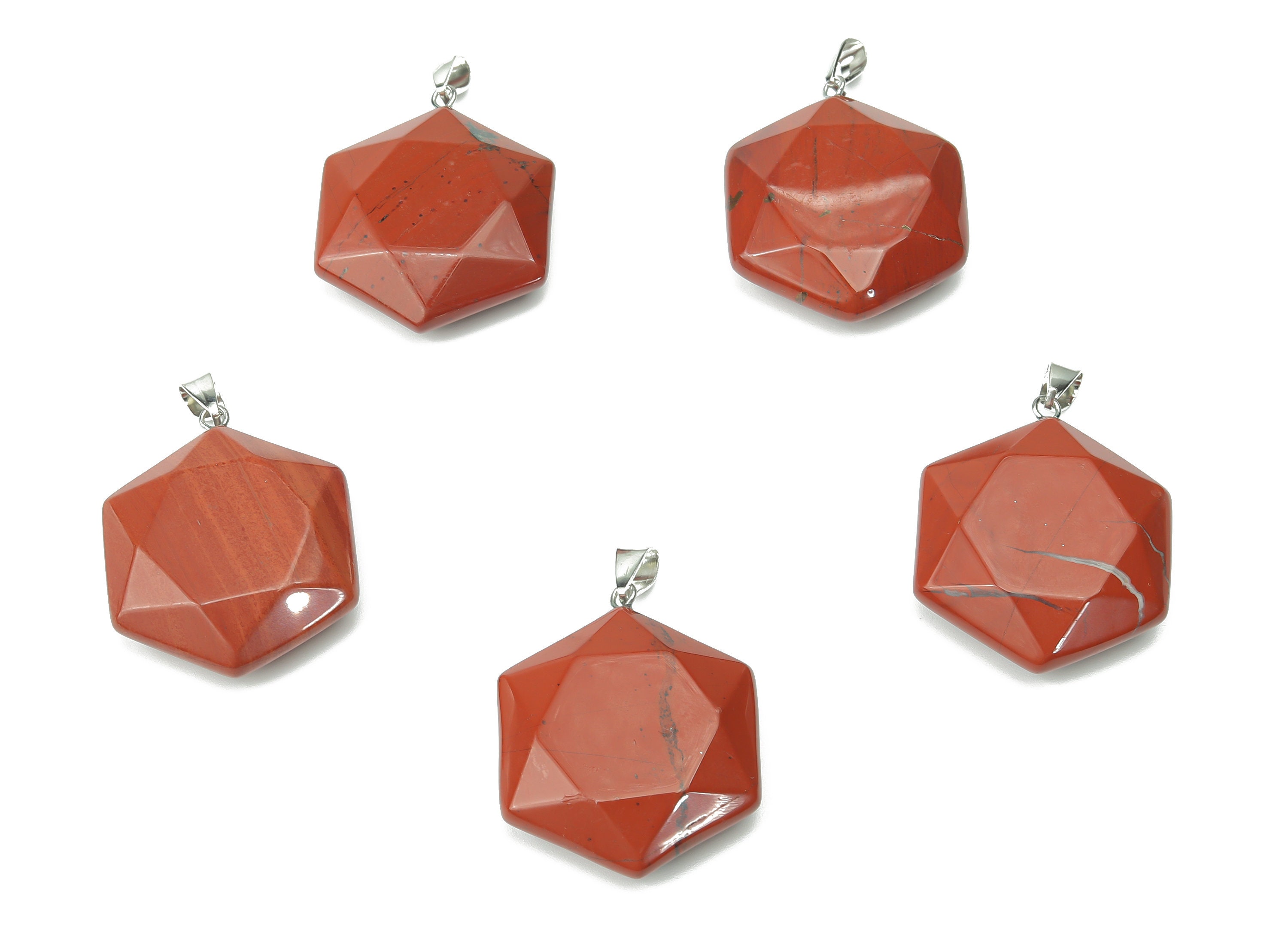 Red Jasper Star Pendant - Crystal Pendant – Natural Necklaces - Jewelry Making Supplies - Nc1063