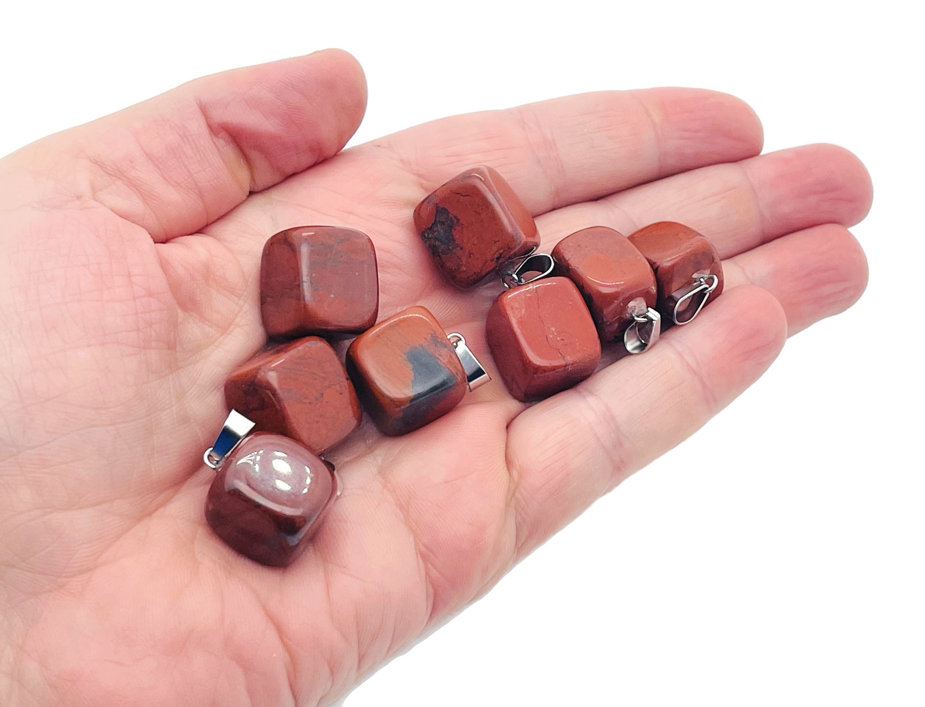 Red Jasper Tumbled Gemstone Pendant - Crystal Pendant - Love Stone Pendant - Pendants Of Surprise - Nc1029