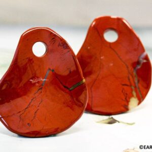 Red Jasper 60x52mm Fancy Pendant Size Varies Large 8mm Drilled Hole