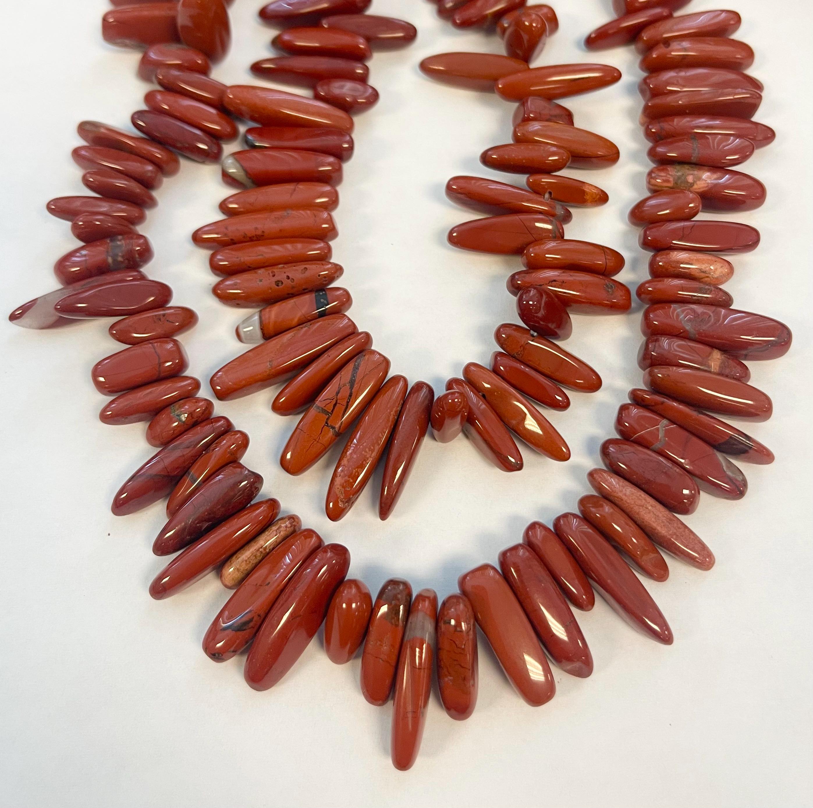 Red Jasper (3-6)x(8-22)mm Stick Gemstone Bead--15.5 Inch Strand Red Jasper (3-6)x(8-22)mm Stick Gemstone Bead--15.5 Inch Strand