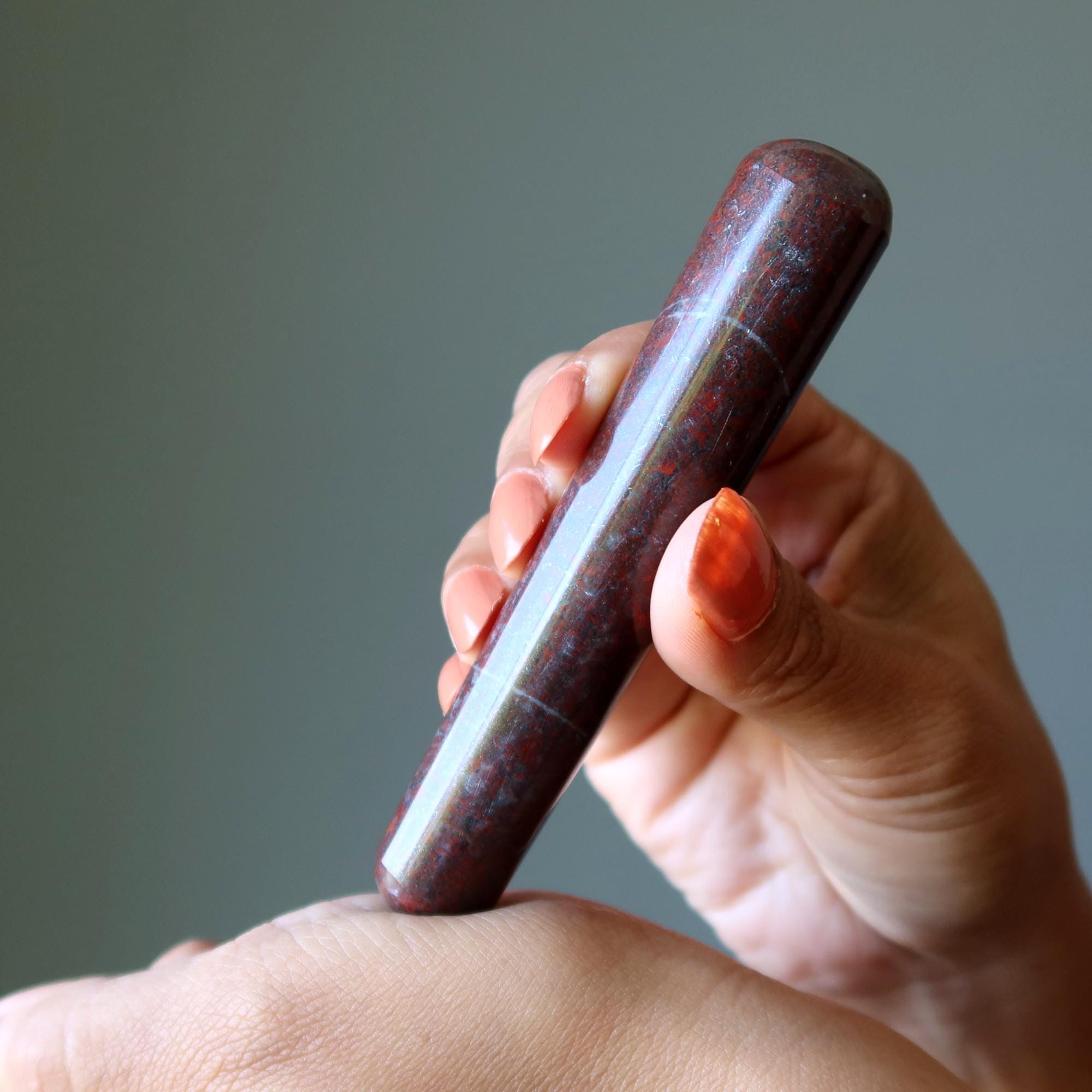 Red Jasper Massage Wand Kundalini Stone