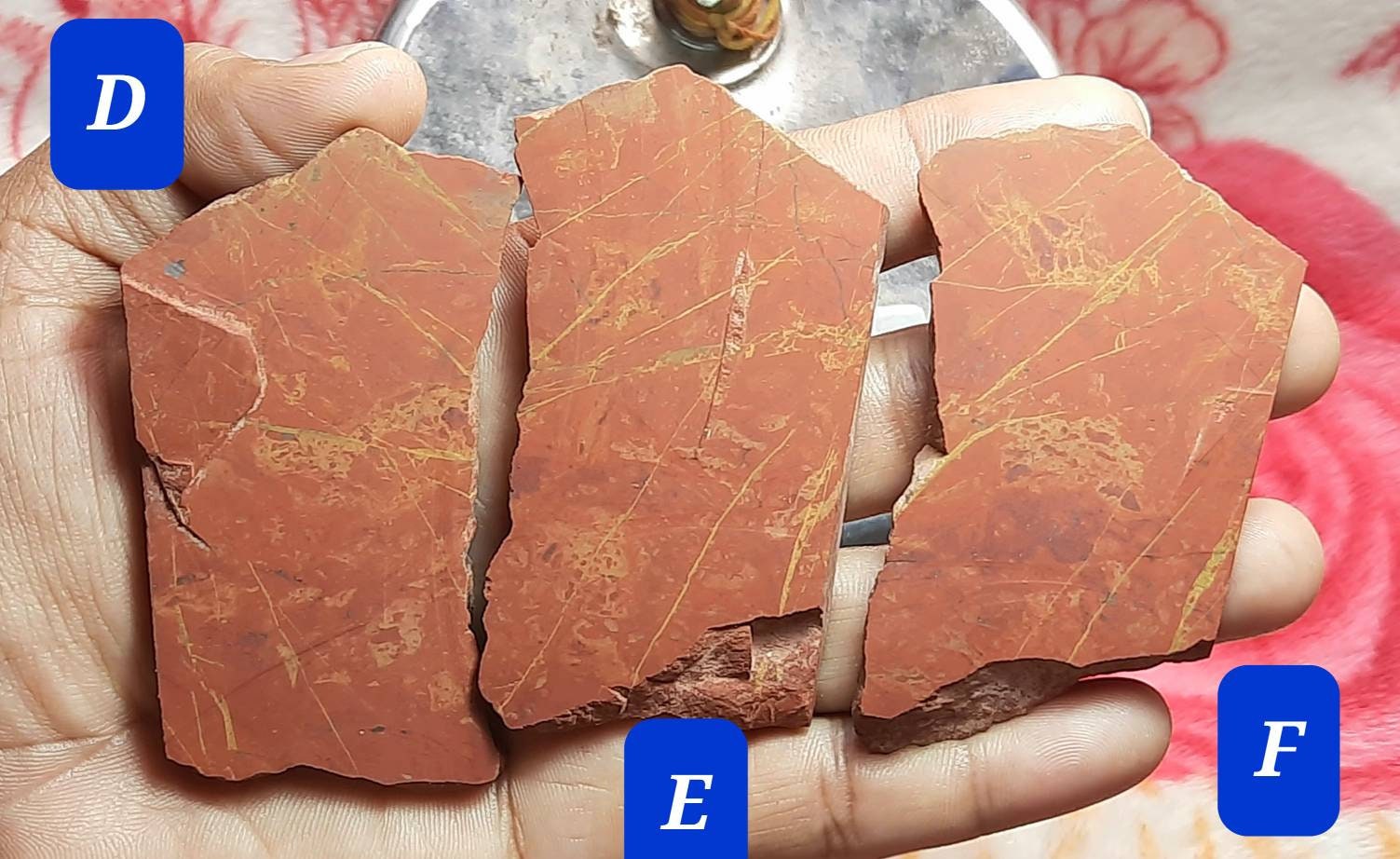Aaa Red Jasper Rough Gemstone: Unpolished Slices & Specimens
