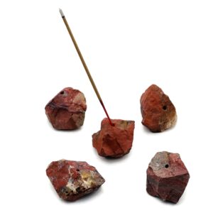 Red Jasper Crystal Incense Holder -rough Crystal Stone Incense Stick Holder -raw Stone Incense Holder - Healing Stone - Rs1008