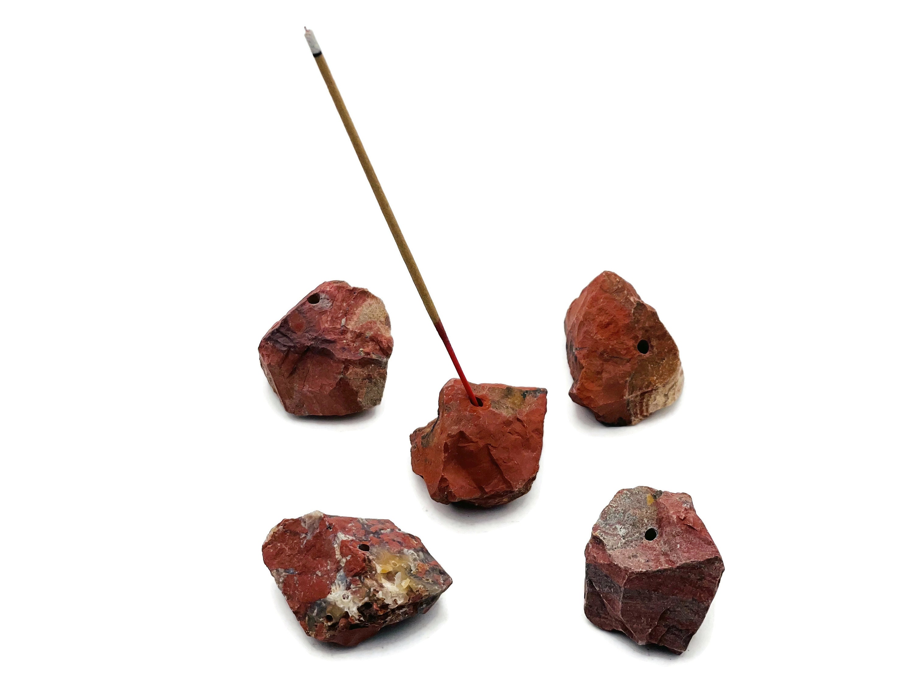 Red Jasper Crystal Incense Holder -rough Crystal Stone Incense Stick Holder -raw Stone Incense Holder - Healing Stone - Rs1008 Red Jasper Crystal Incense Holder -rough Crystal Stone Incense Stick Holder -raw Stone Incense Holder - Healing Stone - Rs1008