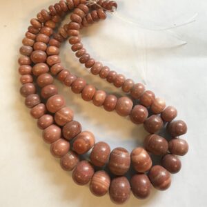 Red Jasper 10x5-20x15mm Graduated Rondelle Gemstone bead—15.5 inch strand