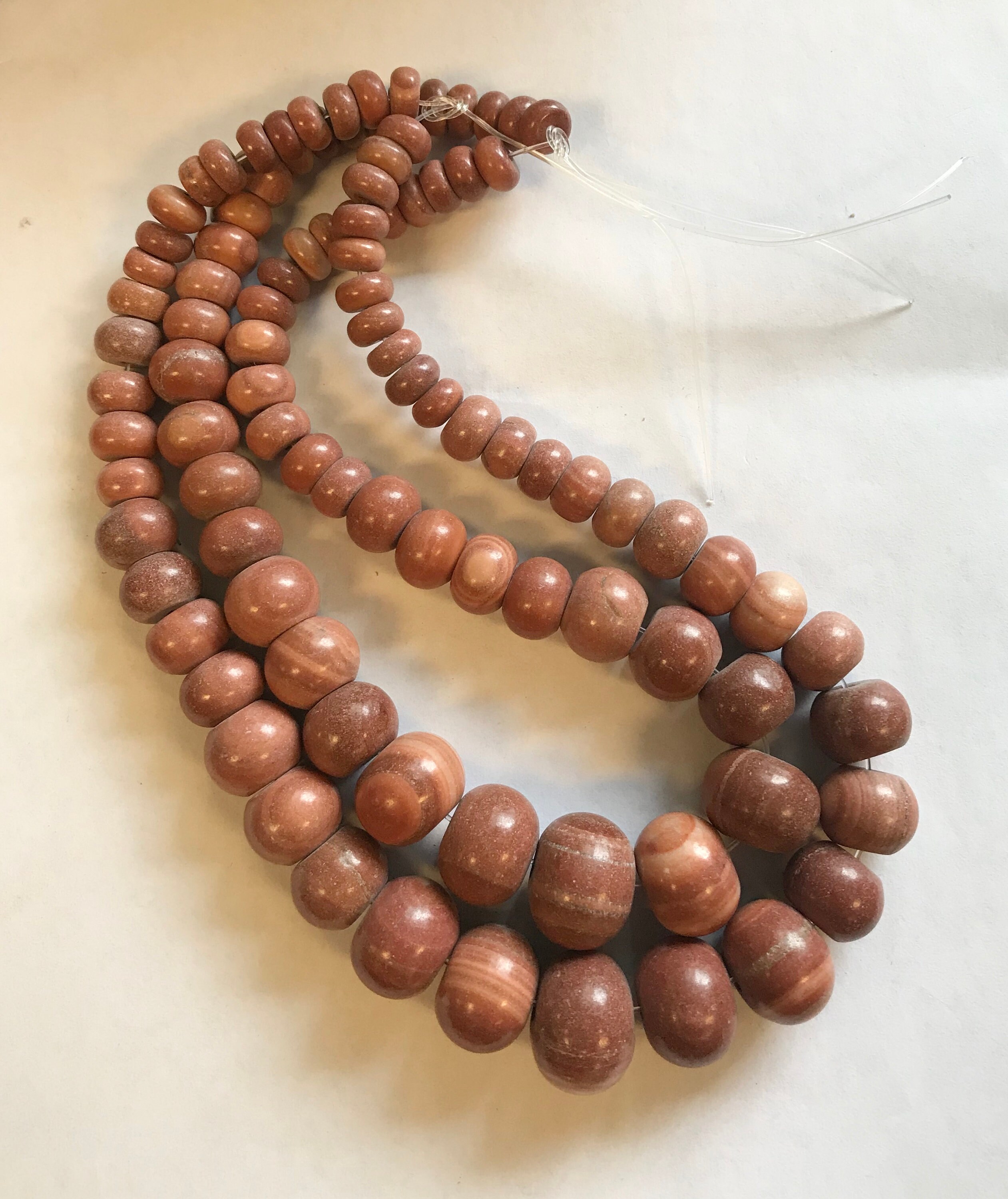 Red Jasper 10x5-20x15mm Graduated Rondelle Gemstone Bead—15.5 Inch Strand Red Jasper 10x5-20x15mm Graduated Rondelle Gemstone Bead—15.5 Inch Strand
