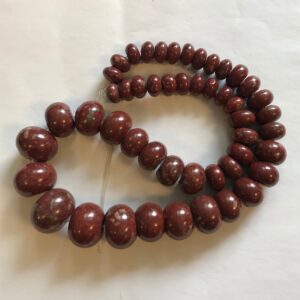red jasper 5x3-14x10mm 10x5-20x14mm graduated rondelle gemstone bead -15.5 inch strand