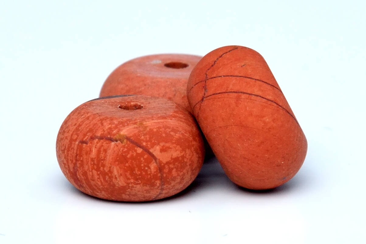 65 / 32 Pcs - 10x6mm Matte Red Jasper Beads Grade Aa Rondelle Genuine Natural Gemstone Loose Beads (102228)