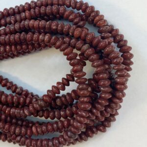 Red Jasper 6x3mm Rondelle Gemstone Beads - 15.5 inches strand