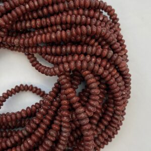 Red Jasper 6x3mm Rondelle Gemstone Beads-15.5 inch strand