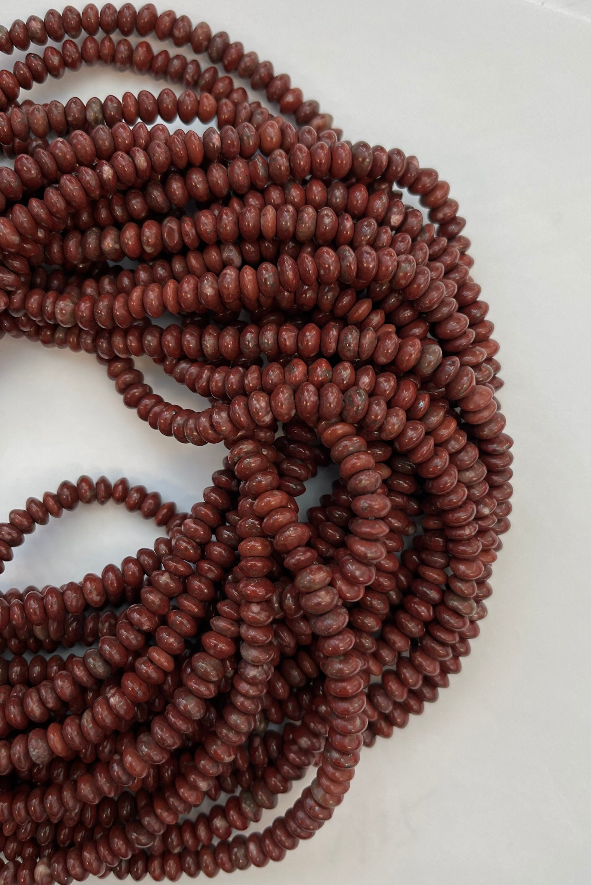 Red Jasper 6x3mm Rondelle Gemstone Beads-15.5 Inch Strand Red Jasper 6x3mm Rondelle Gemstone Beads-15.5 Inch Strand