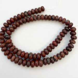 Red Jasper 8x4mm Rondelle Gemstone Beads-15.5 inch strand