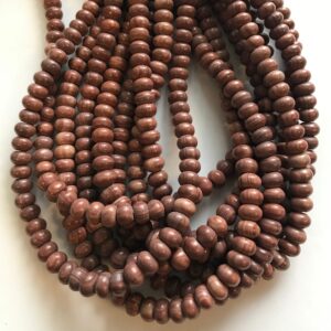 Red Jasper 8x5mm Rondelle Shaped Natural Gemstone Bead~ -15.5 inch strand