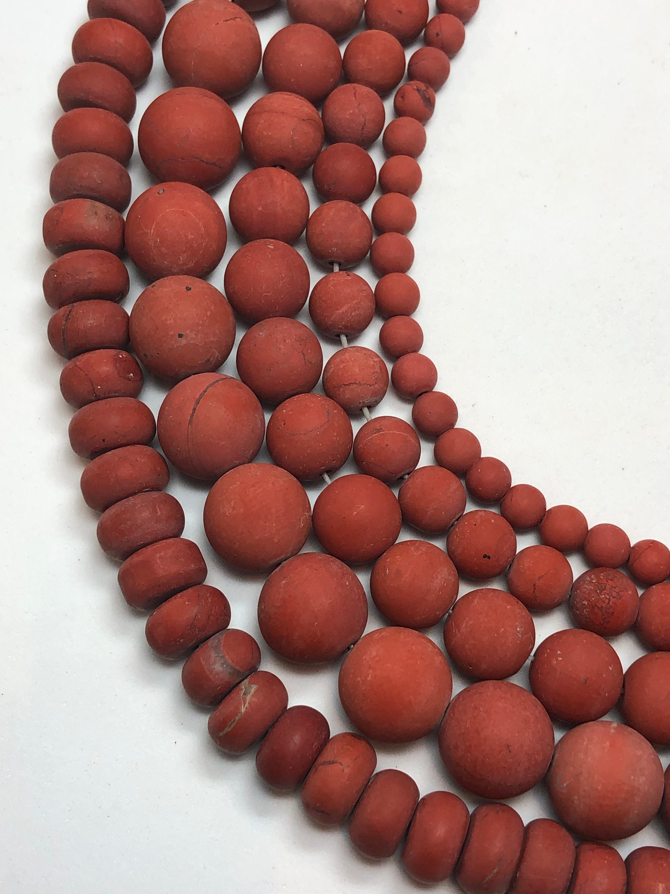Matte Red Jasper Gemstone Beads. Full 15" Strand Of Aa/aaa Grade Beads, Available In 4-10mm And 5x8mm Rondelle. Travellers Protection Stone. Matte Red Jasper Gemstone Beads. Full 15" Strand Of Aa/aaa Grade Beads, Available In 4-10mm And 5x8mm Rondelle. Travellers Protection Stone.