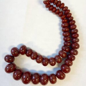 Natural Red Jasper 10x6mm-20x15mm Graduated Rondelle Gemstone Bead --15.5 inch strand