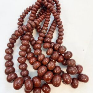 Natural Red Jasper 10x6mm 20x15mm Graduated Rondelle Gemstone Bead 15.5 inch strand