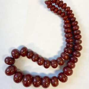 Natural Red Jasper 10x6mm-20x15mm Graduated Rondelle Gemstone Bead --15.5 inch strand