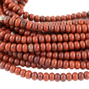 Natural Red Jasper- High Quality In Roundel, 6mm, 8mm- Full 15.5 Inch Strand-full Strand 15.5 Inch Strand Smooth Gemstone Beads