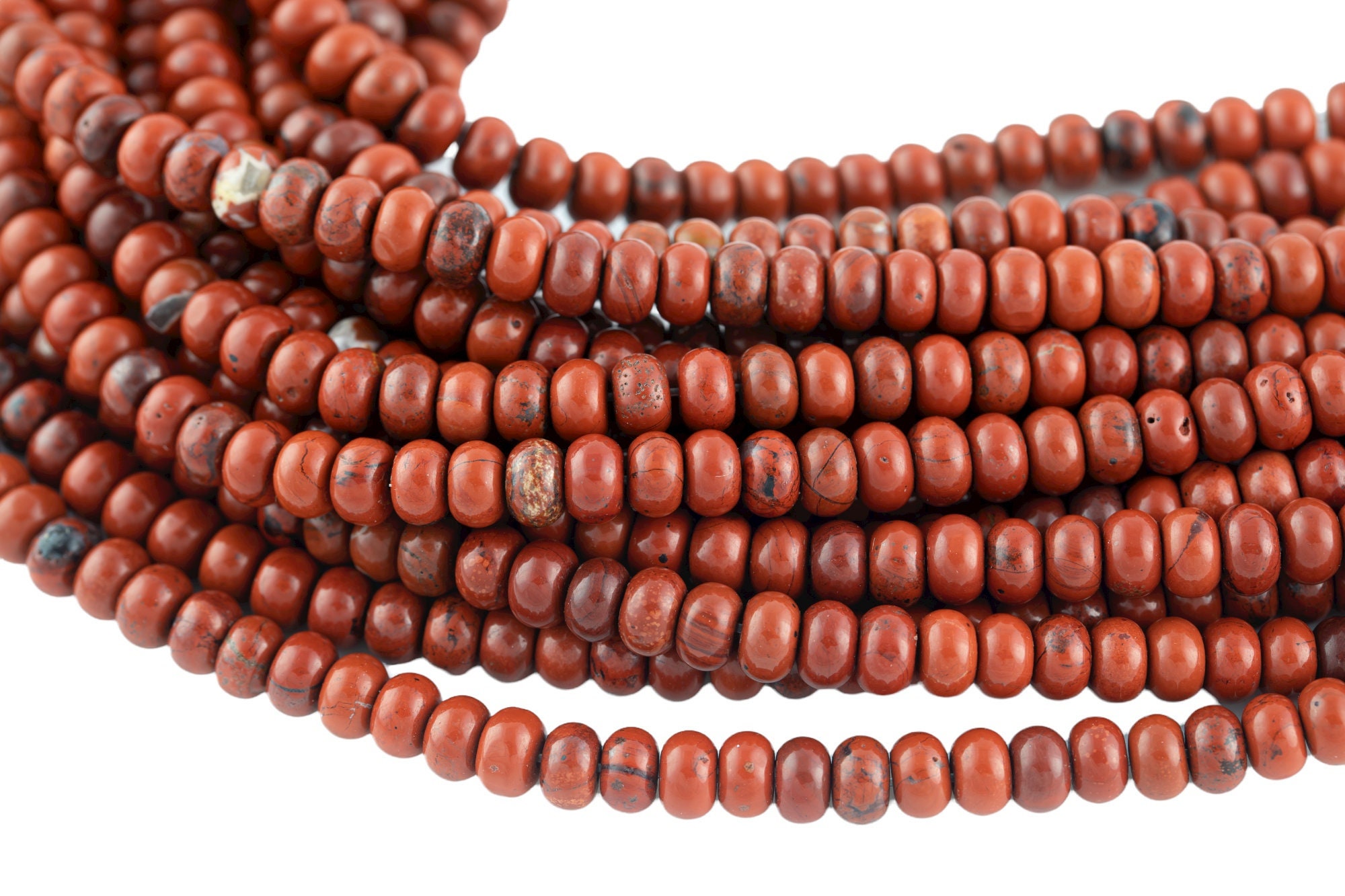 Natural Red Jasper- High Quality In Roundel, 6mm, 8mm- Full 15.5 Inch Strand-full Strand 15.5 Inch Strand Smooth Gemstone Beads Natural Red Jasper- High Quality In Roundel, 6mm, 8mm- Full 15.5 Inch Strand-full Strand 15.5 Inch Strand Smooth Gemstone Beads