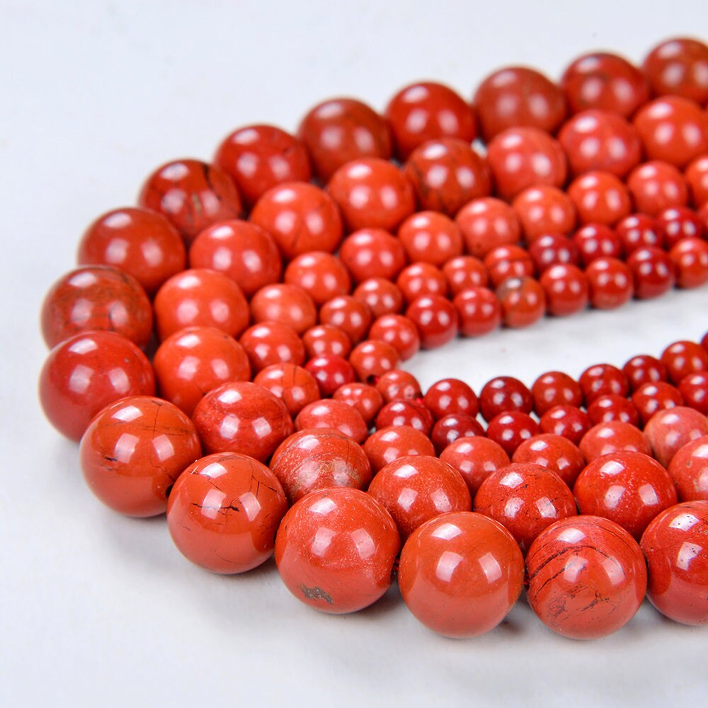 10 Strands 4mm Brick Red Jasper Gemstone Grade Aaa Red Round Loose Beads 15.5 Inch Full Strand bulk Lot (90145593-246 X10)