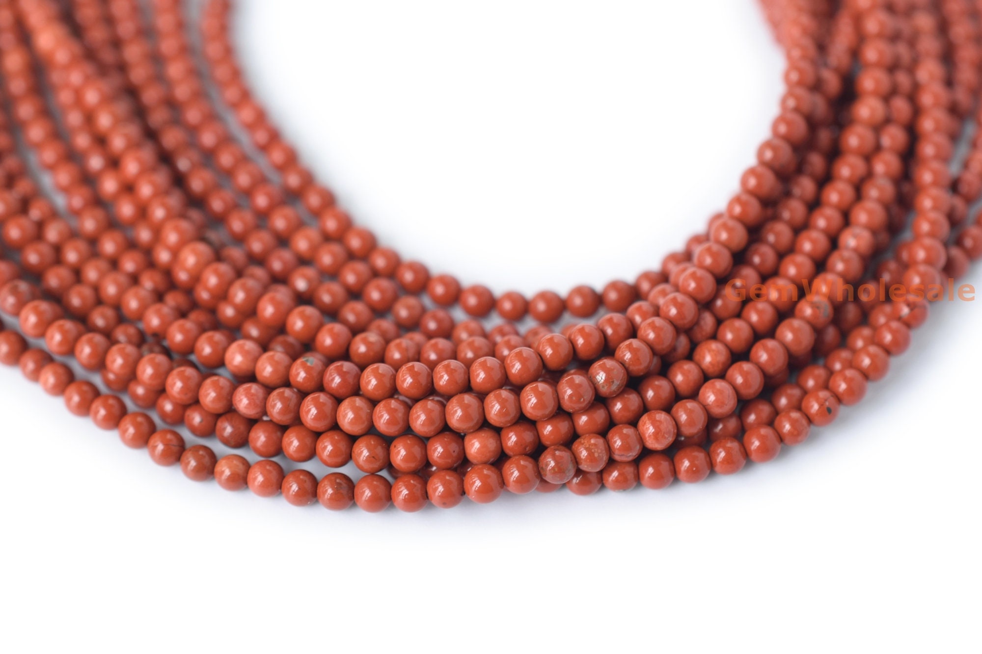 15.5" Red Jasper 2mm Round Beads , Red Color 2mm Small Gemstone, Semi-precious Stone, Red Color Small Diy Jewelry Beads, Gemstone Wholesaler