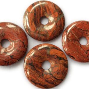 1pc 50mm Natural Flower Red Jasper Stone Round Donut Pendant, Dark Red Donut Pendant Jgdo 1pc 50mm Natural Flower Red Jasper Stone Round Donut Pendant, Dark Red Donut Pendant Jgdo