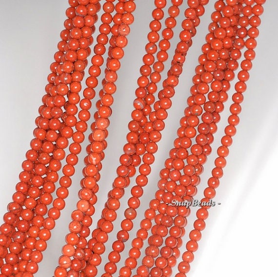 3mm Brick Red Jasper Gemstone Round 3mm Loose Beads 16 Inch Full Strand Lot 1,2,6,12 And 50 (90114001-107 - 3mm A)