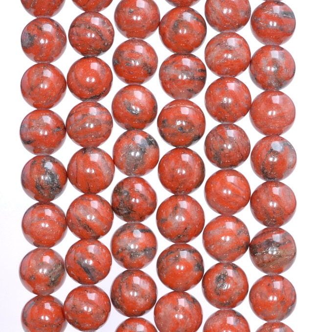 8mm Red Jasper Gemstone Red Round Loose Beads 7.5 Inch Half Strand (80005962 H-m37)