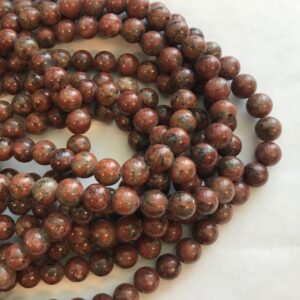 Red Jasper 8mm Round Gemstone Bead-~ -15.5 inch strand Red Jasper 8mm Round Gemstone Bead-~ -15.5 inch strand