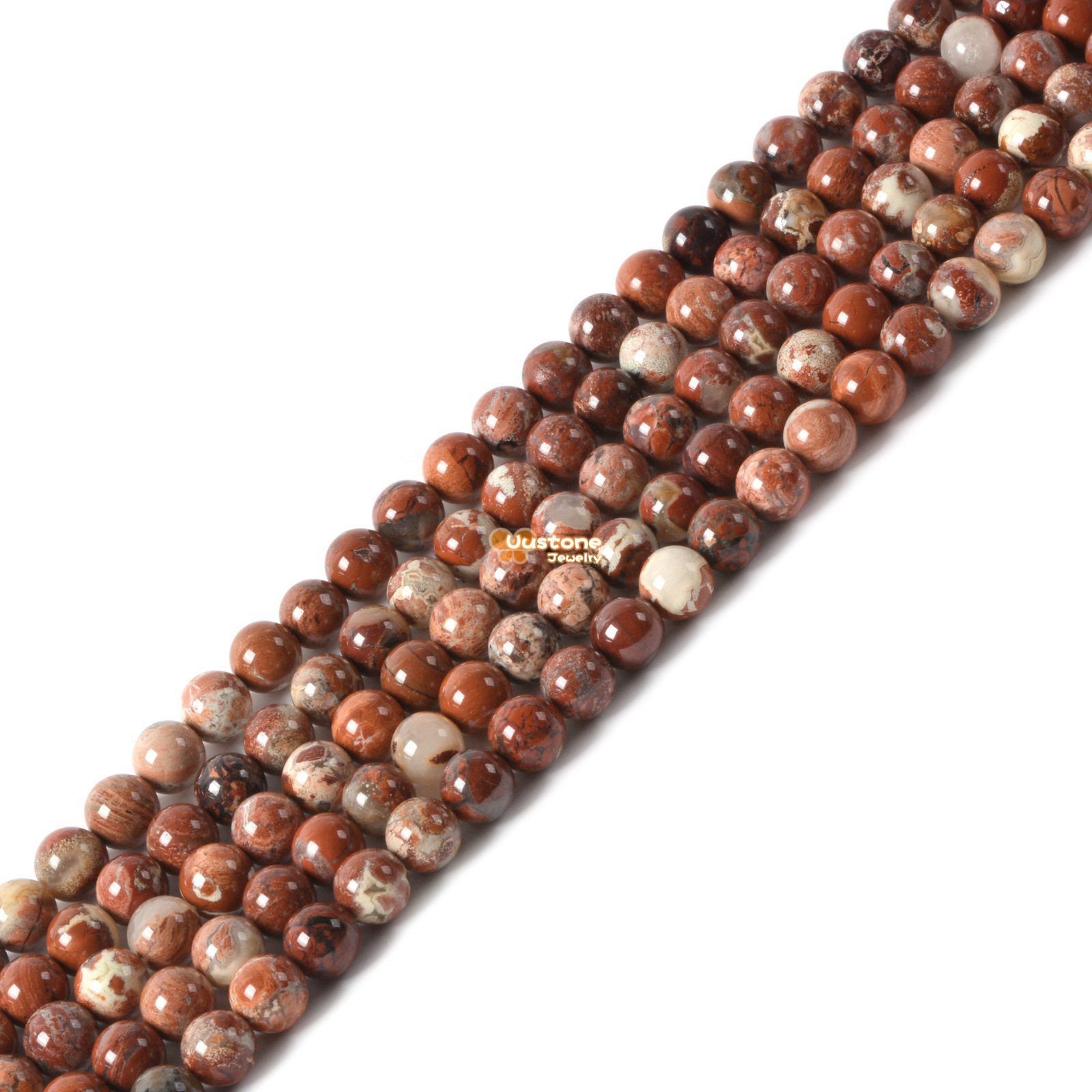 8mm69 Red Jasper Round Ball Loose Gemstone Beads 16"