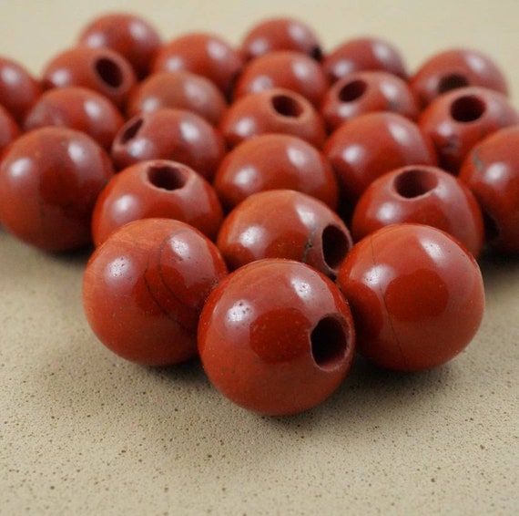 Red Jasper Beads (large Hole)(round)(smooth)(8mm)(10mm)(8"strand) Red Jasper Beads (large Hole)(round)(smooth)(8mm)(10mm)(8"strand)
