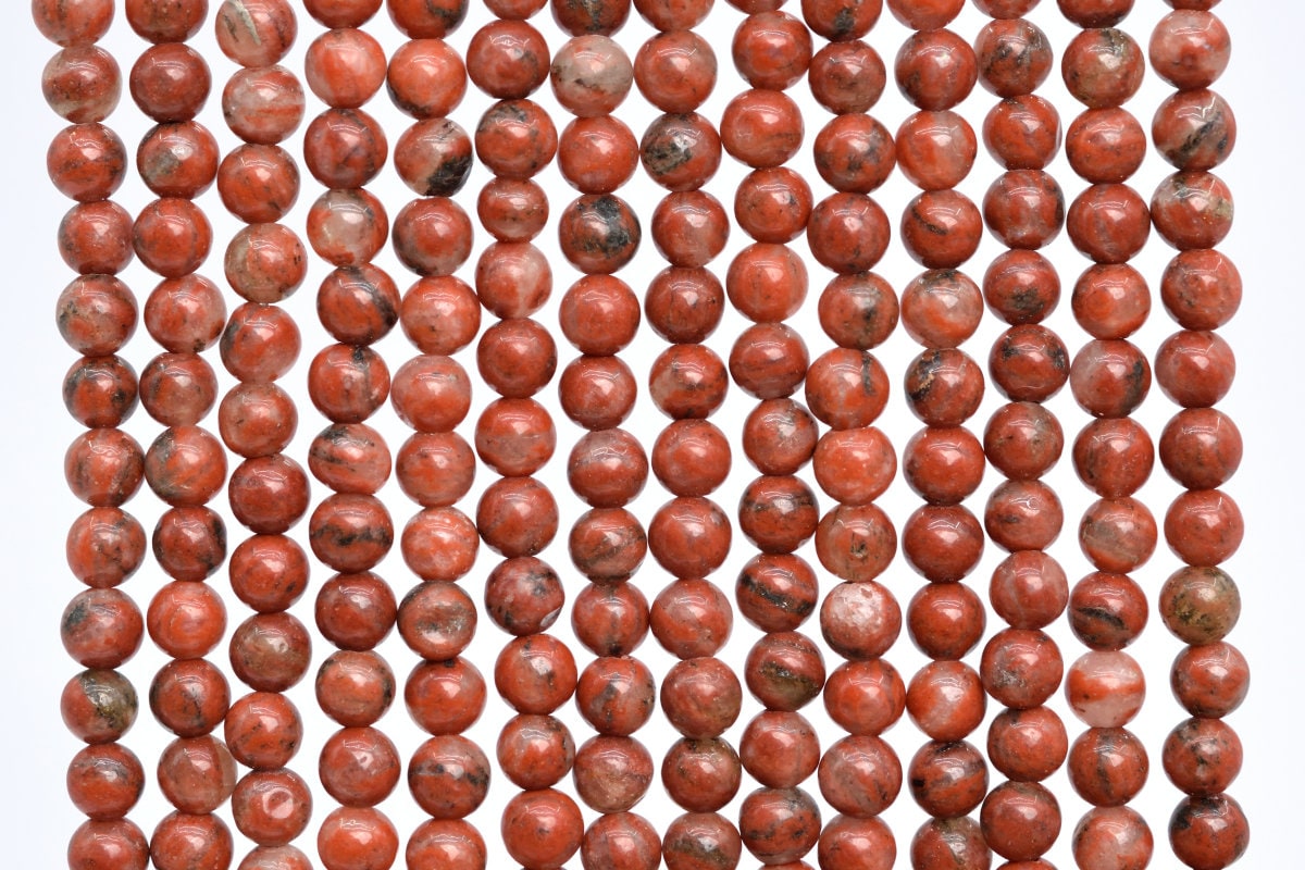 Genuine Natural Red Jasper Loose Beads Round Shape 4mm