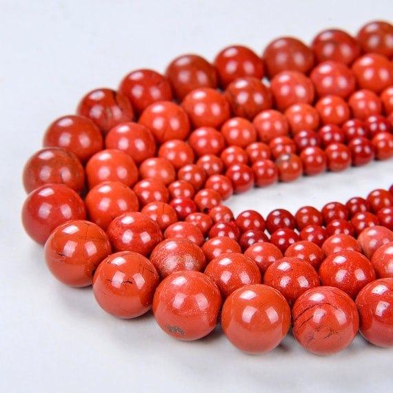 Genuine Natural Red Jasper Gemstone Grade Aa Round 4mm 6mm 8mm 10mm Loose Beads Full Strand Bulk Lot 1,2,6,12 And 50